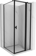 Mexen Mist T pöörduks, parempoolne, 90 x 90 cm, must raam, must - 8A4T-090-090-70-70-P