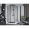 Mexen Apia Schiebeduschkabine 120 x 90 cm, transparent, Chrom + Duschwanne Rio - 840-120-090-01-00-4510