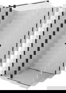 Mexen Mist T draaideur douchecabine 90 x 100 cm, transparant, zwart - 8A4T-090-100-70-00