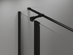 Mexen Mist T καμπίνα ντους ταλαντευόμενη 115 x 100 cm, διάφανη, μαύρη - 8A4T-115-100-70-00