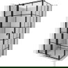 Mexen Mist T Duschkabine aufklappbar links 75 x 70 cm, schwarzes Gitter, schwarz - 8A4T-075-070-70-77-L