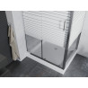 Mexen Apia liuglev dušikabiin 120 x 80 cm, valged triibud, kroom + Rio alus - 840-120-080-01-20-4510