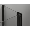 Mexen Mist T Duschkabine schwenkbar links 120 x 80 cm, schwarzes Gitter, schwarz - 8A4T-120-080-70-77-L