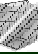 Mexen Mist T Duschkabine Schwingtür links 80 x 85 cm, schwarzes Gitter, schwarz - 8A4T-080-085-70-77-L