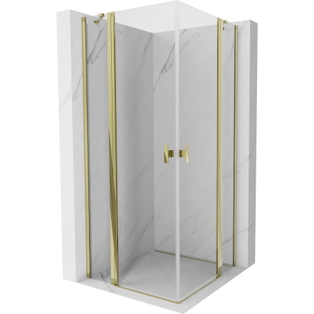 Mexen Mist Duo hinged dušikabiin 70 x 70 cm, läbipaistev, kuldne - 8A4-070-070-50-00