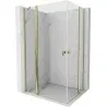 Mexen Mist Duo pivot shower cabin 75 x 70 cm, transparent, gold - 8A4-075-070-50-00