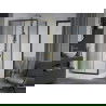 Mexen Apia Duschkabine Schiebetür 120 x 80 cm, transparent, gold + Rio Duschwanne - 840-120-080-50-00-4510
