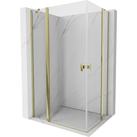 Mexen Mist Duo pööratav dušikabiin 120 x 95 cm, läbipaistev, kuld - 8A4-120-095-50-00