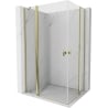 Mexeni Mist Duo pöörduksedega dušinurk 120 x 110 cm, läbipaistev, kuldne - 8A4-120-110-50-00
