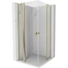 Mexen Mist Duo 120 x 120 cm Hinged Shower Enclosure, Transparent, Gold - 8A4-120-120-50-00