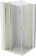 Mexen Mist Duo avatav dušinurk 90 x 90 cm, läbipaistev, kuldne harjatud - 8A4-090-090-55-00