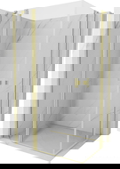 Mexen Mist Duo cabina doccia ad anta battente 100 x 90 cm, trasparente, oro spazzolato - 8A4-100-090-55-00