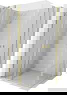 Mexen Mist Διπλή καμπίνα ντους με ανοιγόμενη πόρτα 120 x 90 cm, διάφανη, χρυσή