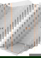 Mexen Mist Duo cabine de douche pliante 90 x 70 cm, transparent, cuivre brossé - 8A4-090-070-65-00