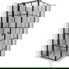 Mexen Mist T Duschkabine schwenkbar links 100 x 100 cm, schwarzes Gitter, schwarz - 8A4T-100-100-70-77-L
