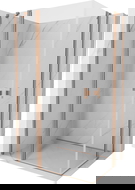 Mexen Mist Duo Duschkabine Schwingtür 85 x 80 cm, transparent, gebürstetes Kupfer - 8A4-085-080-65-00