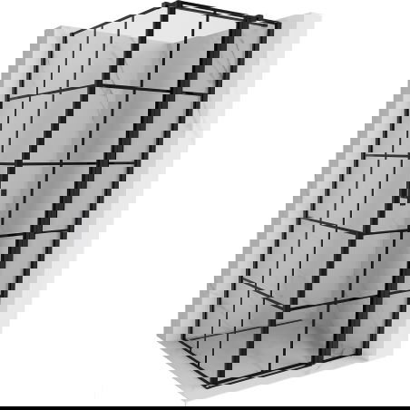 Mexen Mist T opklappbar Duschkabinn riets 80 x 80 cm, schwaarzt Gitter, schwaarz - 8A4T-080-080-70-77-P