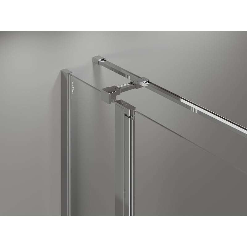 Mexen Mist T 110 x 80 cm Hinged Shower Enclosure, Transparent, Chrome - 8A4T-110-080-01-00