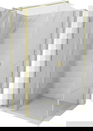 Mexen Mist T Duschkabine, Schwingtür, 120 x 90 cm, transparent, gold gebürstet - 8A4T-120-090-55-00