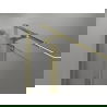 Mexen Mist T draaideur douchecabine 75 x 70 cm, transparant, goud - 8A4T-075-070-50-00