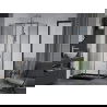 Mexen Apia Schiebeduschkabine 110 x 90 cm, transparent, chrom + Duschwanne Flat, schwarz - 840-110-090-01-00-4070