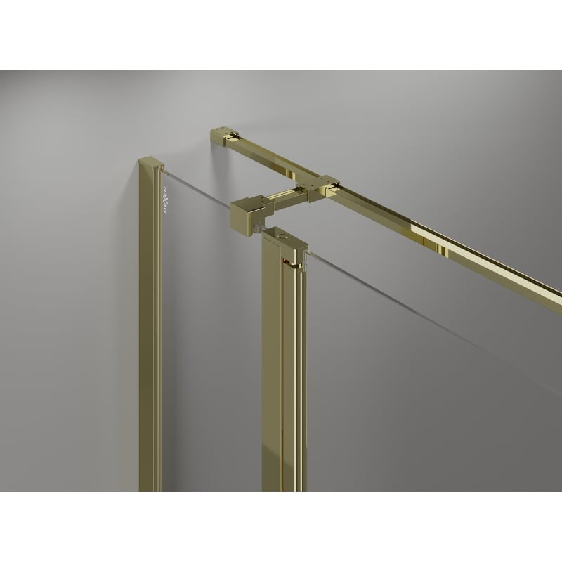 Mexen Mist T pivot shower cabin 85 x 95 cm, transparent, gold - 8A4T-085-095-50-00