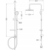 Mexen X05 douchekolom, chroom/wit - 798050591-00