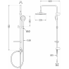 Mexen X05 shower column, chrome/white - 798050591-00