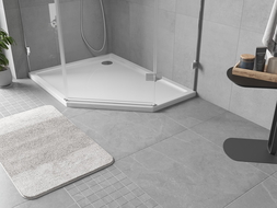 Mexen Flow vijhoekige slanke douchebak links 90 x 80 cm, witte glans - 46P108090L