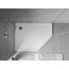 Bac à douche pentagonal slim gauche Mexen Flow 90 x 80 cm, blanc brillant - 46P108090L