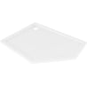 Mexen Flow plato de ducha pentagonal slim izquierdo 90 x 80 cm, blanco brillo - 46P108090L