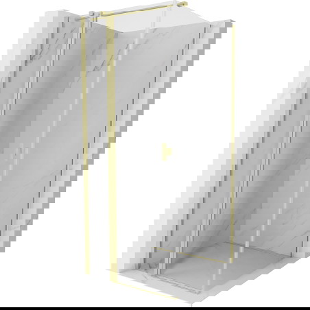 Mexen Mist T kupatilsko pršno prekat 100 x 100 cm, prozoren, zlato brušen - 8A4T-100-100-55-00