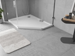 Mexen Flow kwartronde douchebak slim links 100 x 80 cm, wit glans - 46P108010L