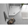 Mexen Flow brodzik pięciokątny slim prawy 100 x 80 cm, biały połysk - 46P108010R
