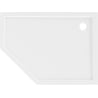 Mexen Flow receveur pentagonal slim droit 100 x 80 cm, blanc brillant - 46P108010R