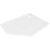 Mexen Flow receveur pentagonal slim droit 100 x 80 cm, blanc brillant - 46P108010R