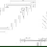 Mexen Flow pentagonale douchebak slim 100 x 100 cm, wit glans - 46P101010
