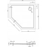 Mexen Flow viiepoolne õhuke dušinurk 80 x 80 cm, valge läige - 46P108080