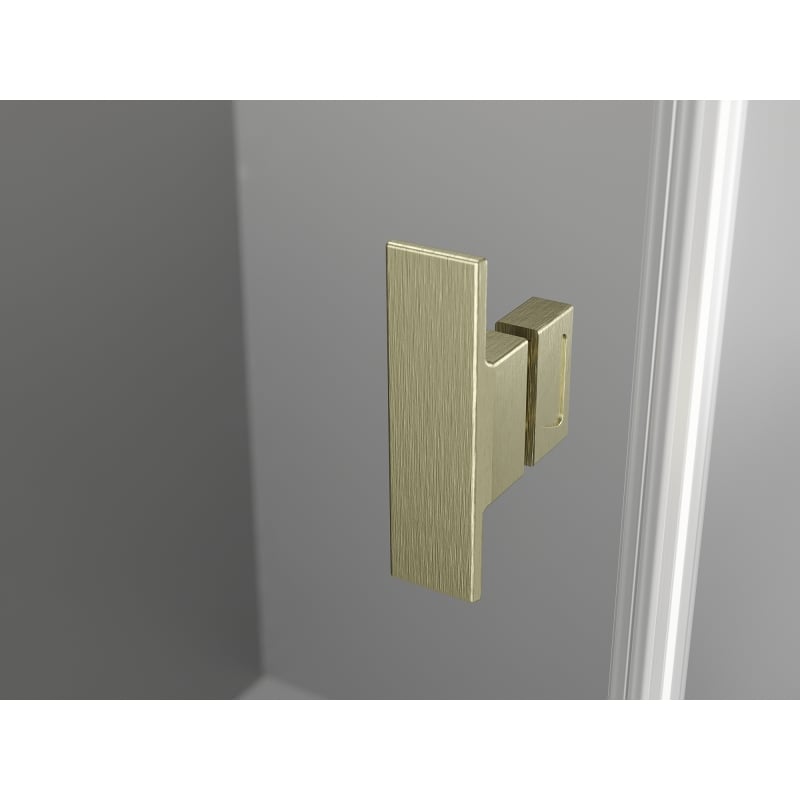 Mexen Mist T hinged shower cabin 80 x 70 cm, transparent, brushed gold - 8A4T-080-070-55-00