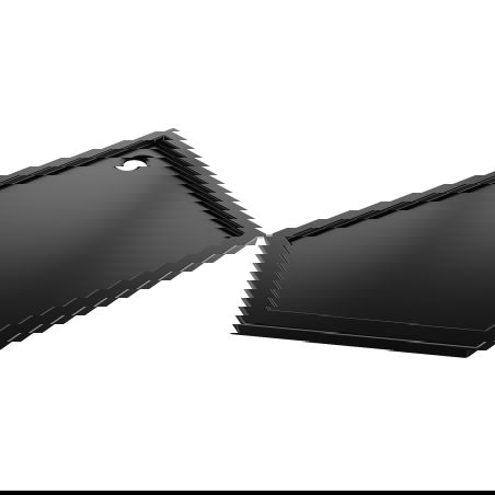 Mexen Flow Duschwanne fünfeckig slim rechts 90 x 80 cm, schwarz matt - 46P708090R