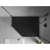 Mexen Flow viisnurkne õhuke dušialus, parempoolne, 90 x 80 cm, must matt - 46P708090R