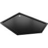 Mexen Flow viiekujuline dušialus slim vasak 100 x 80 cm, must matt - 46P708010L