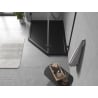 Mexen Flow viiekujuline dušialus slim vasak 100 x 80 cm, must matt - 46P708010L