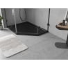 Mexen Flow viiekujuline dušialus slim vasak 100 x 80 cm, must matt - 46P708010L