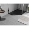 Mexen Flow viiekandiline õhuke dušinurk parempoolne 100 x 80 cm, must matt - 46P708010R