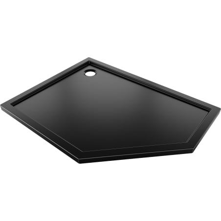 Mexen Flow Fünfeck-Duschwanne Slim Links 100 x 90 cm, Schwarz Matt - 46P709010L