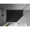 Mexen Flow brodzik pięciokątny slim lewy 100 x 90 cm, czarny mat - 46P709010L