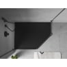 Mexen Flow Fünfeck-Duschwanne Slim Links 100 x 90 cm, Schwarz Matt - 46P709010L