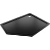 Mexen Flow receveur de douche pentagonal slim droit 100 x 90 cm, noir mat - 46P709010R