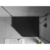 Mexen Flow receveur de douche pentagonal slim droit 100 x 90 cm, noir mat - 46P709010R